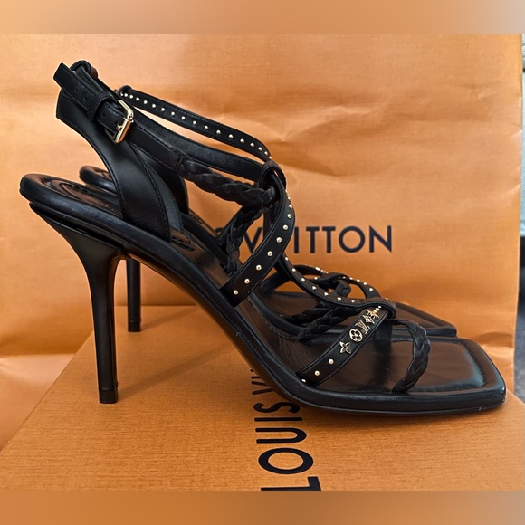 Louis Vuitton Signature Ankle Strap Sandals/Heels - US 6.5 - Picture 4 of 11